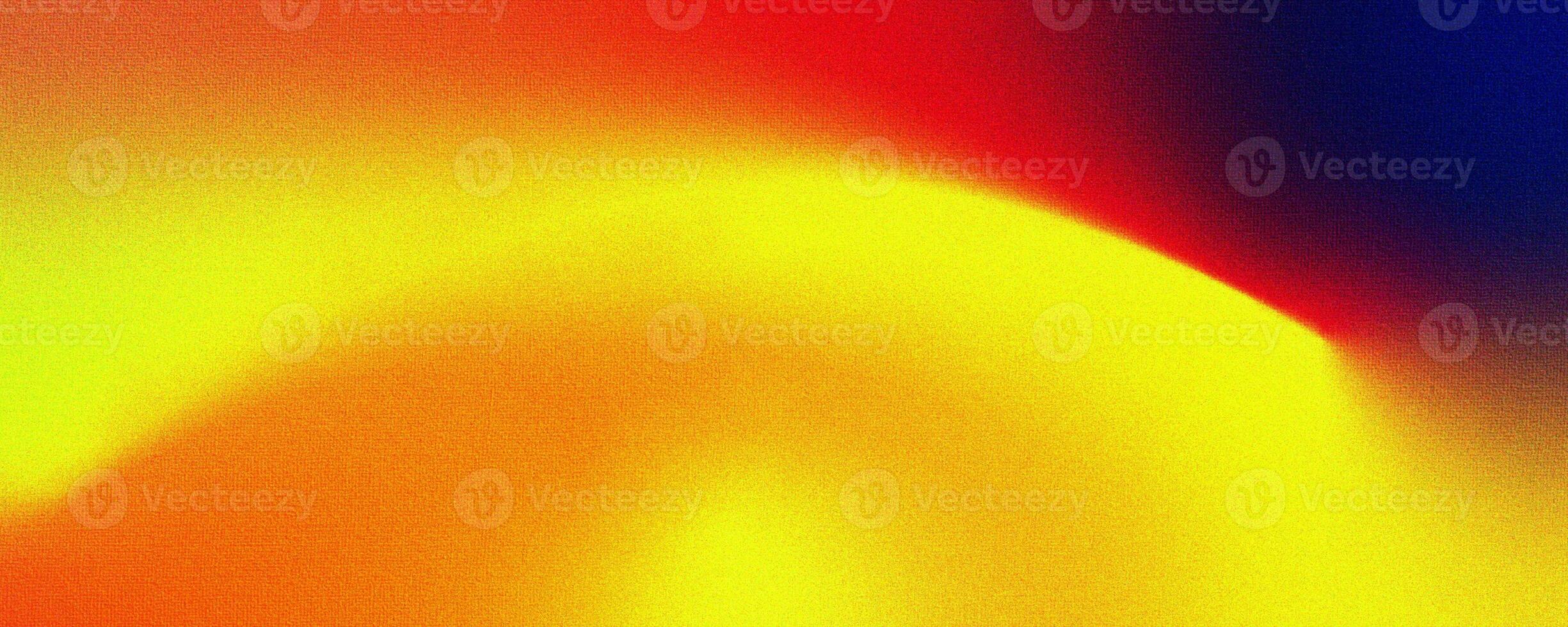 Orange Yellow Blue Flow Abstract Gradient Background with Grainy Texture Effect for Banner or Poster Design. Iridescent Banner. Multicolor Background with Noise Effect photo