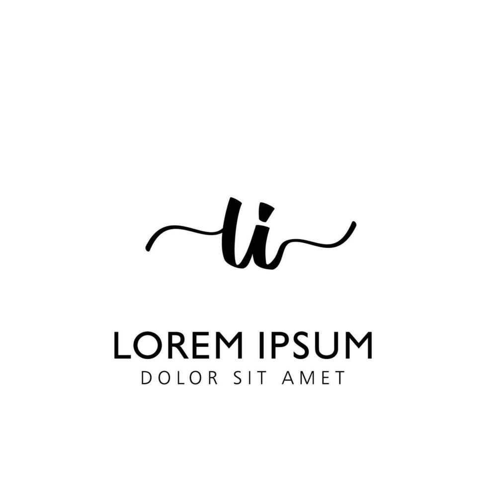 LI Initial Handwriting Template Design 28124994 Vector Art at Vecteezy