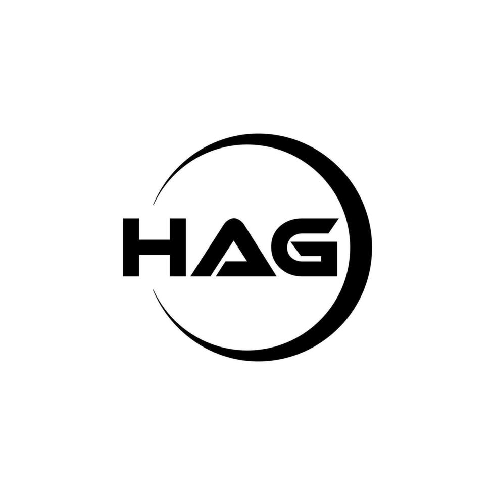 HAG Logo Design, Inspiration for a Unique Identity. Modern Elegance and Creative Design. Watermark Your Success with the Striking this Logo. vector