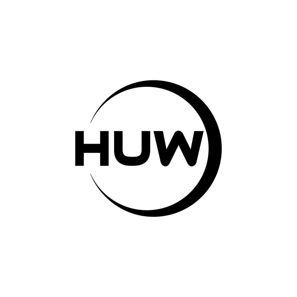 HUW Logo Design, Inspiration for a Unique Identity. Modern Elegance and Creative Design. Watermark Your Success with the Striking this Logo. vector