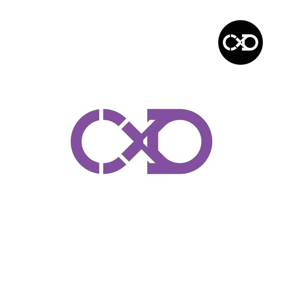 letra cxd monograma logo diseño vector