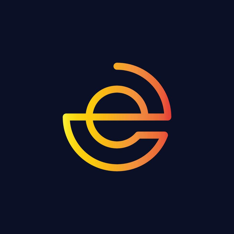 Letter E logo icon design template elements vector
