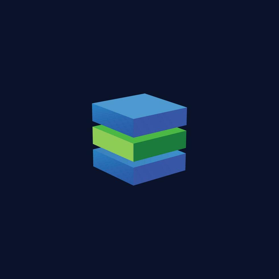Cube 3d isometric logo abstract design vector