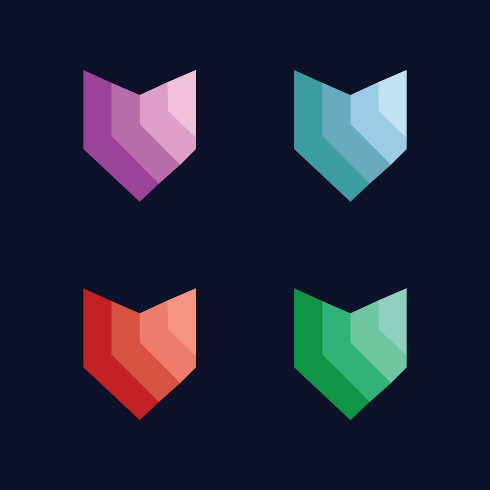 Set of Fox Logo designs Modern Geometric fox logo vector