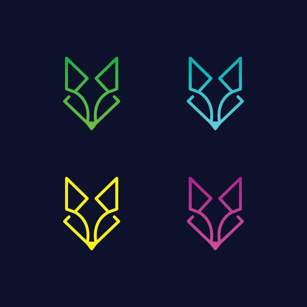 Set of Geometric Fox Logos 28126120 Vector Art at Vecteezy