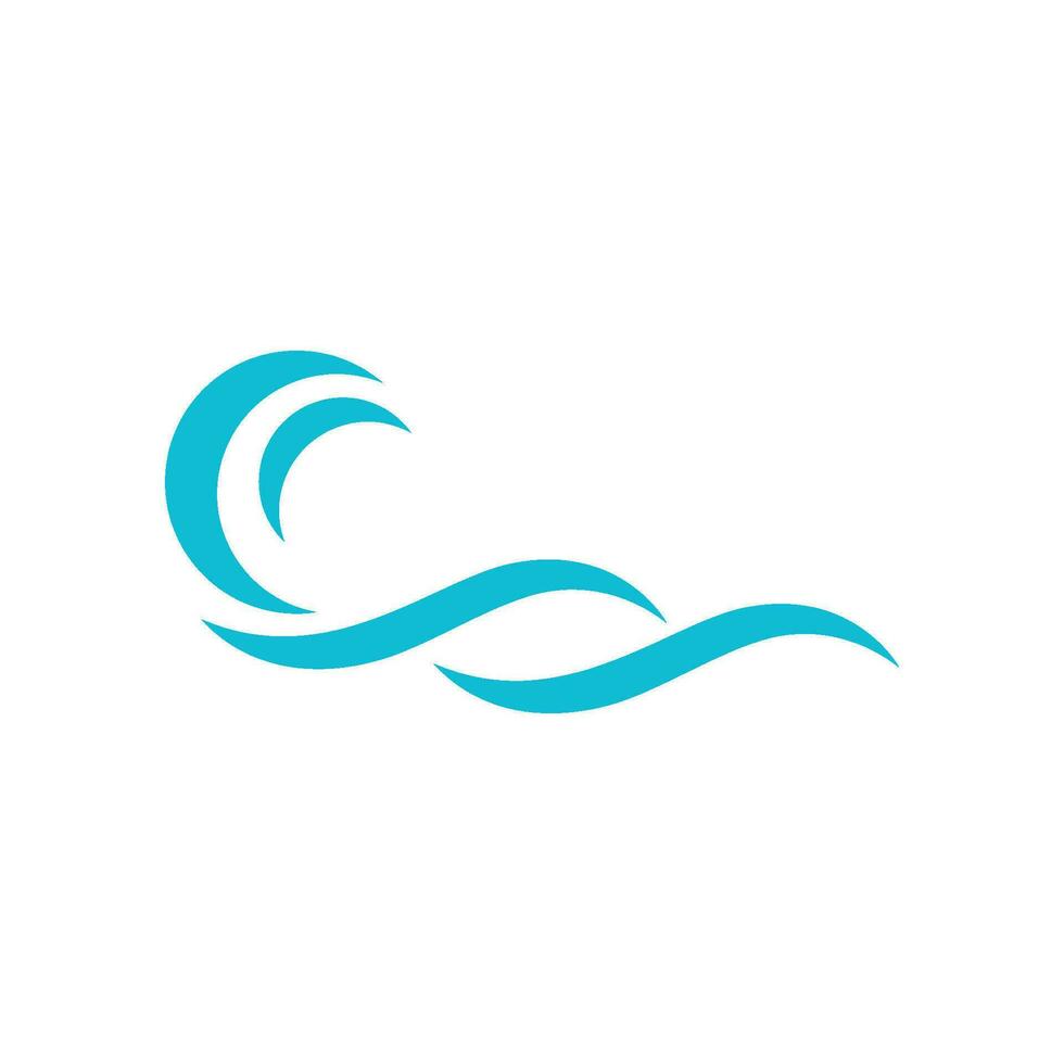 Water wave icon vector