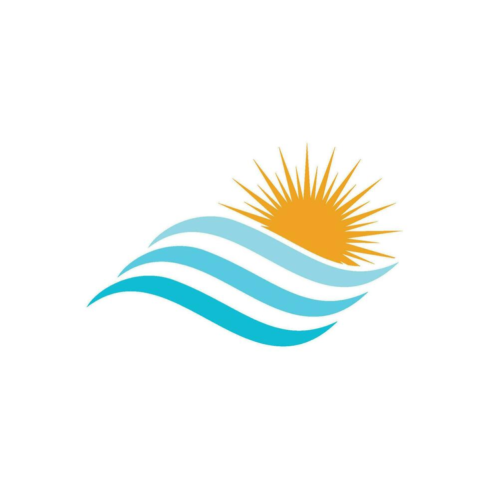 Water wave icon vector