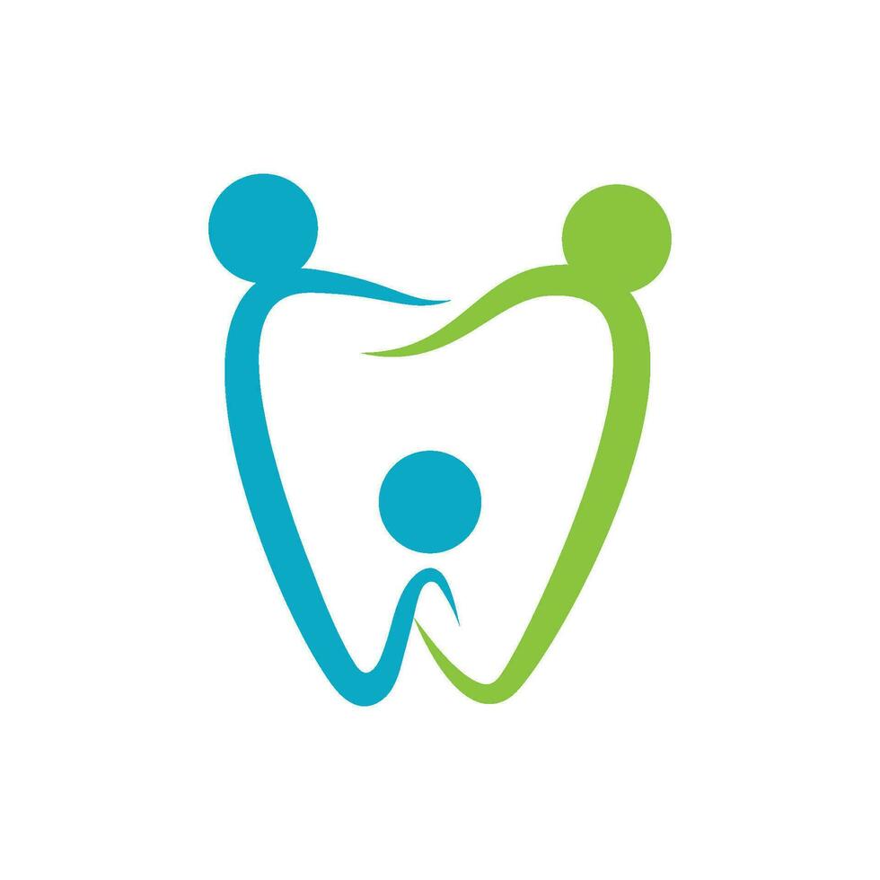 Ilustración de vector de plantilla de logotipo dental