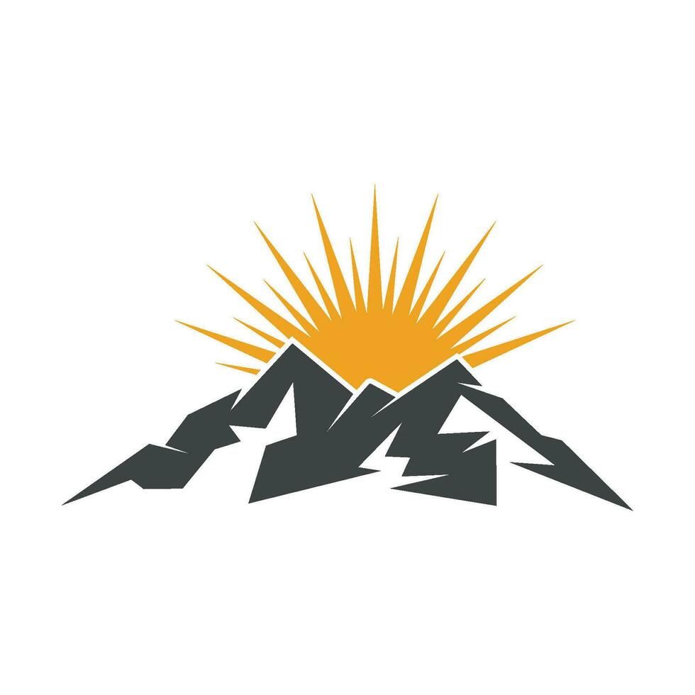 logotipo de icono de montaña vector