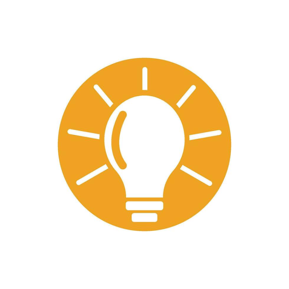 light bulb symbol icon vector
