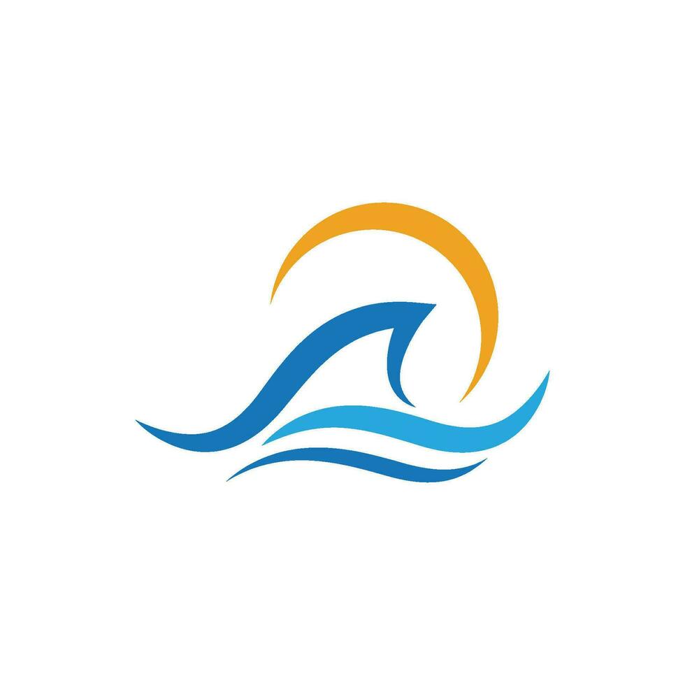 Water wave icon vector