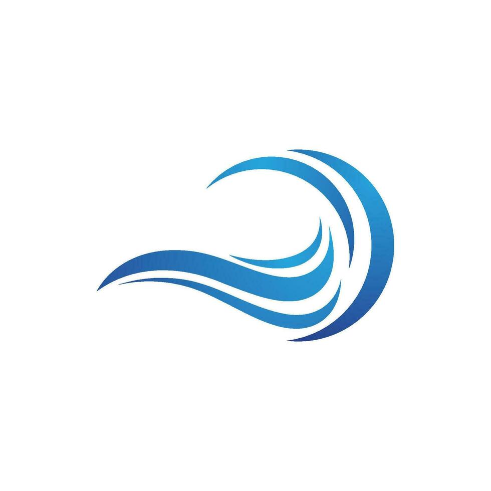 Water wave icon vector