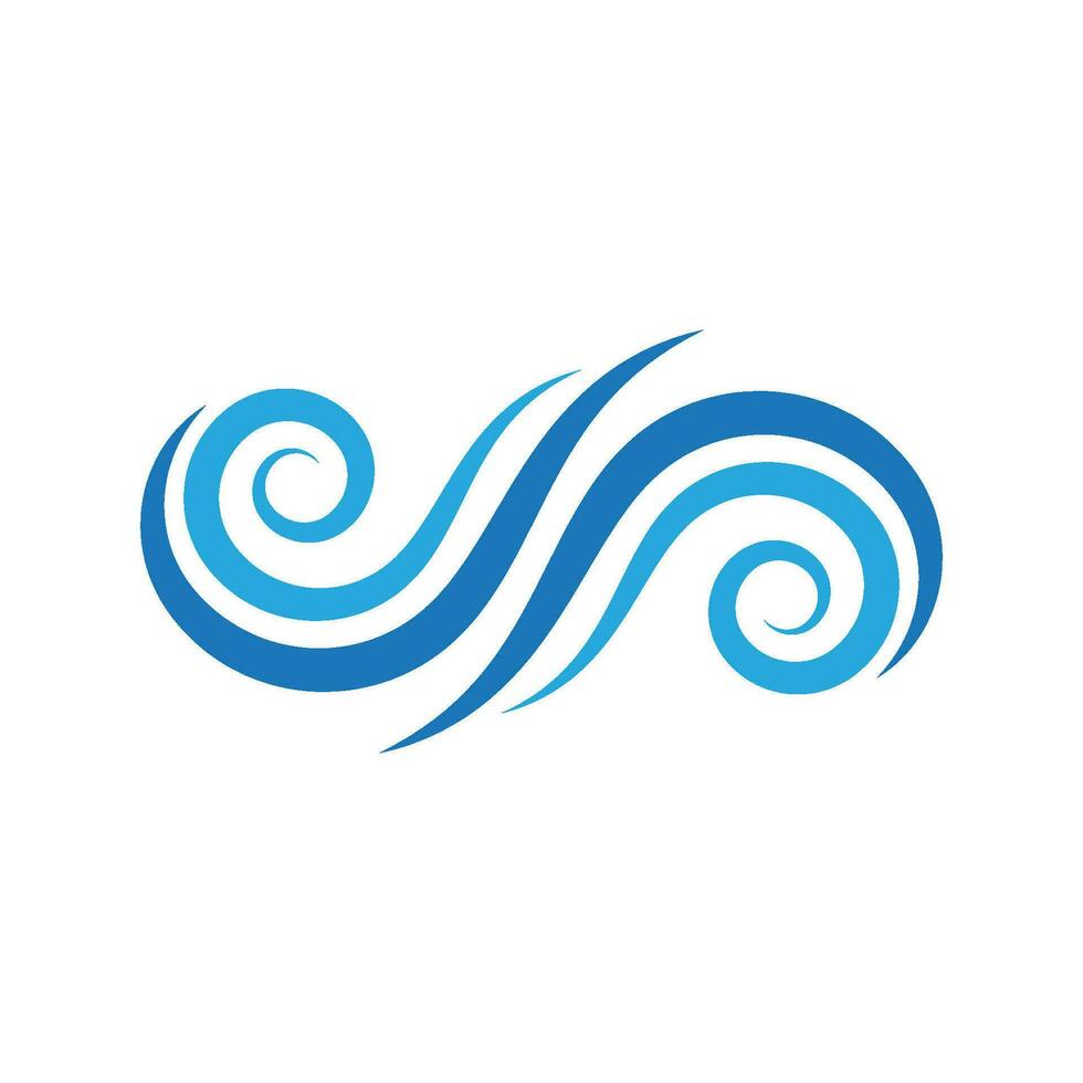 Water wave icon vector