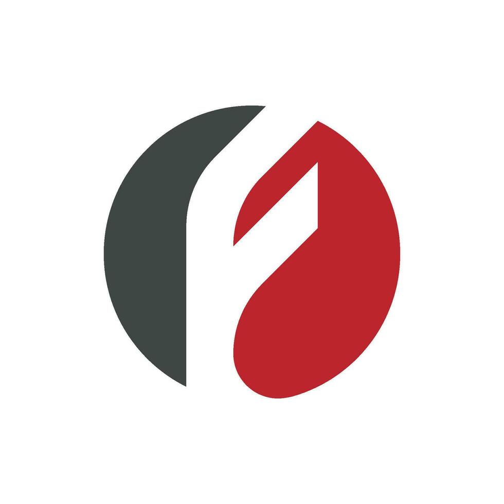 F logo hexágono ilustración icono vector