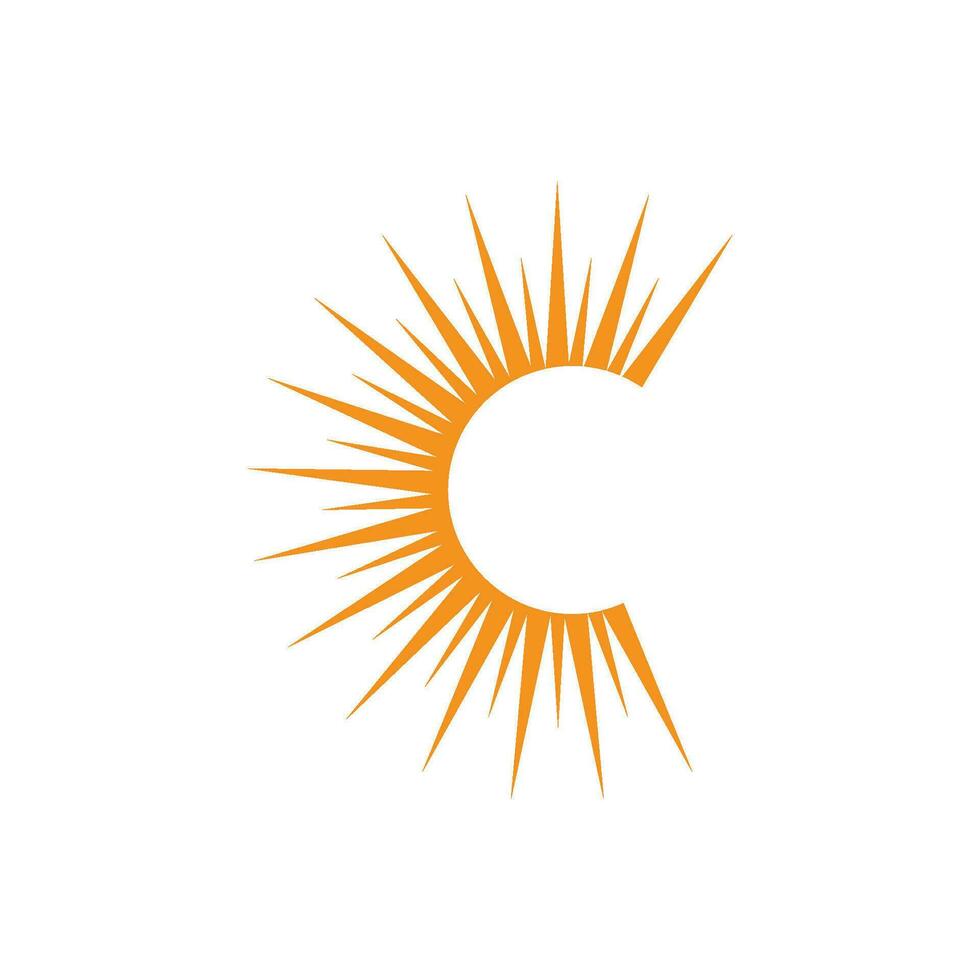 icono de ilustración de vector de sol