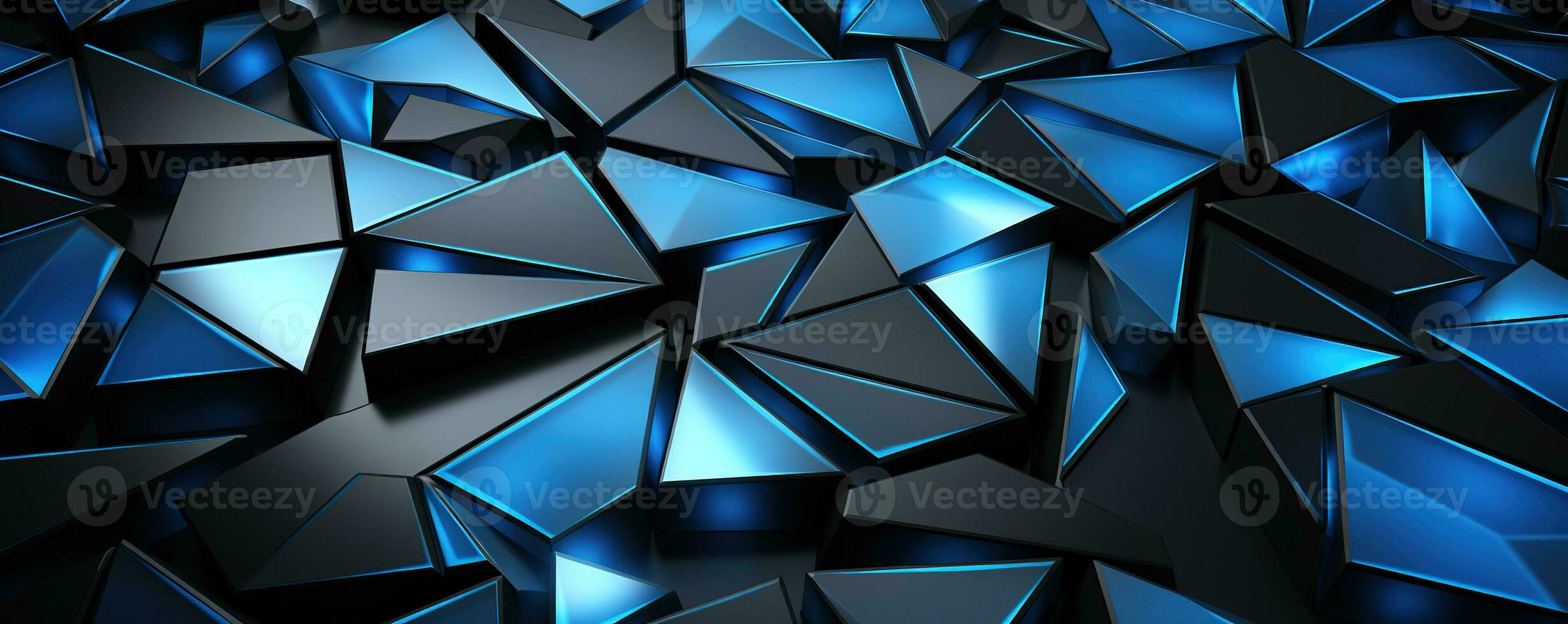 Wallpapers in metallic blue and black, high quality wallpapers in tech style. Generative AI photo