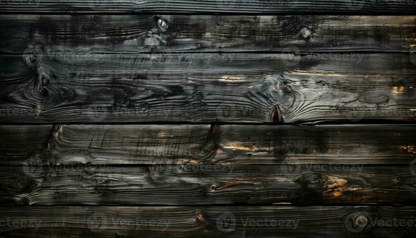 Rustic Elegance - Old Wood Texture Details with Burnt Touches on a Black Textured Background. generative AI, photo