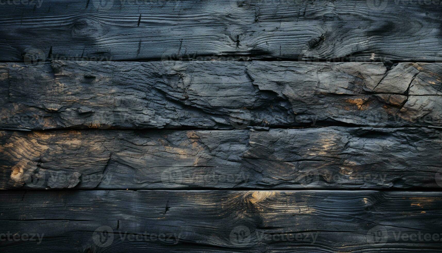 Rustic Elegance - Old Wood Texture Details with Burnt Touches on a Black Textured Background. generative AI, photo