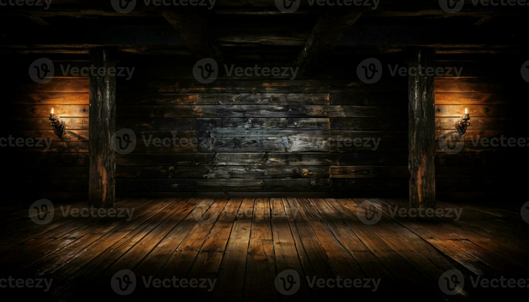 Rustic Elegance - Old Wood Texture Details with Burnt Touches on a Black Textured Background. generative AI, photo