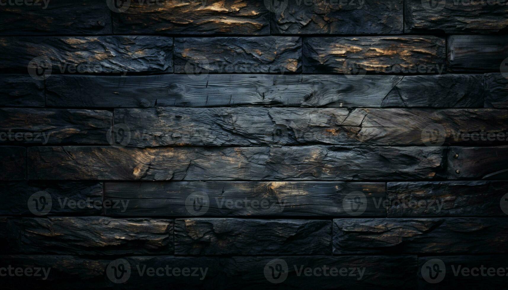 Rustic Elegance - Old Wood Texture Details with Burnt Touches on a Black Textured Background. generative AI, photo