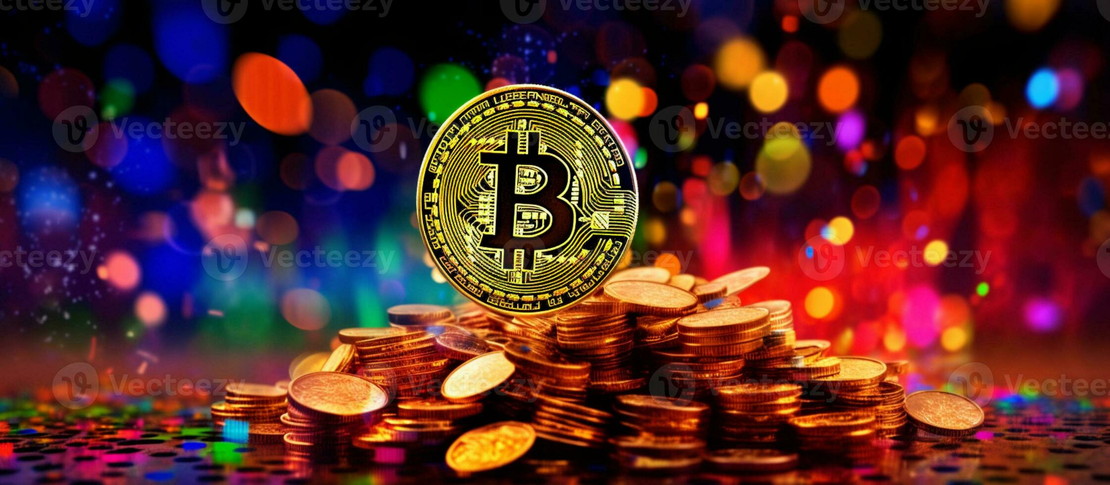 Cryptocurrencies Overview - Explosive Real-Time Bitcoin and Altcoin Trends. generative AI, photo