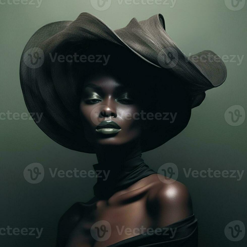 Illustration of a fashion portrait AI Generated photo