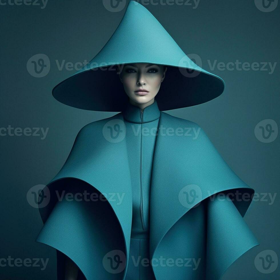 Illustration of a fashion portrait AI Generated photo