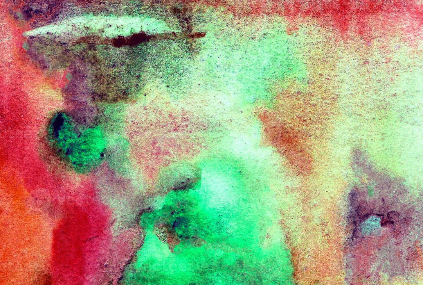 Green and red watercolor background photo