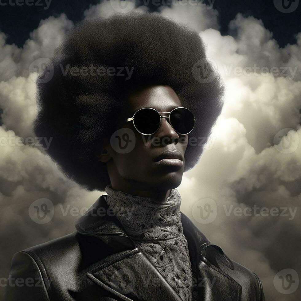 Illustration of a fashion portrait,  AI Generated photo