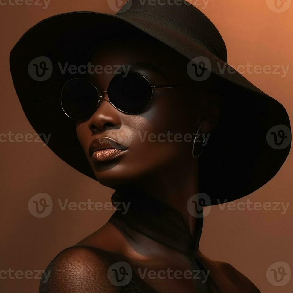 Illustration of a fashion portrait AI Generated photo