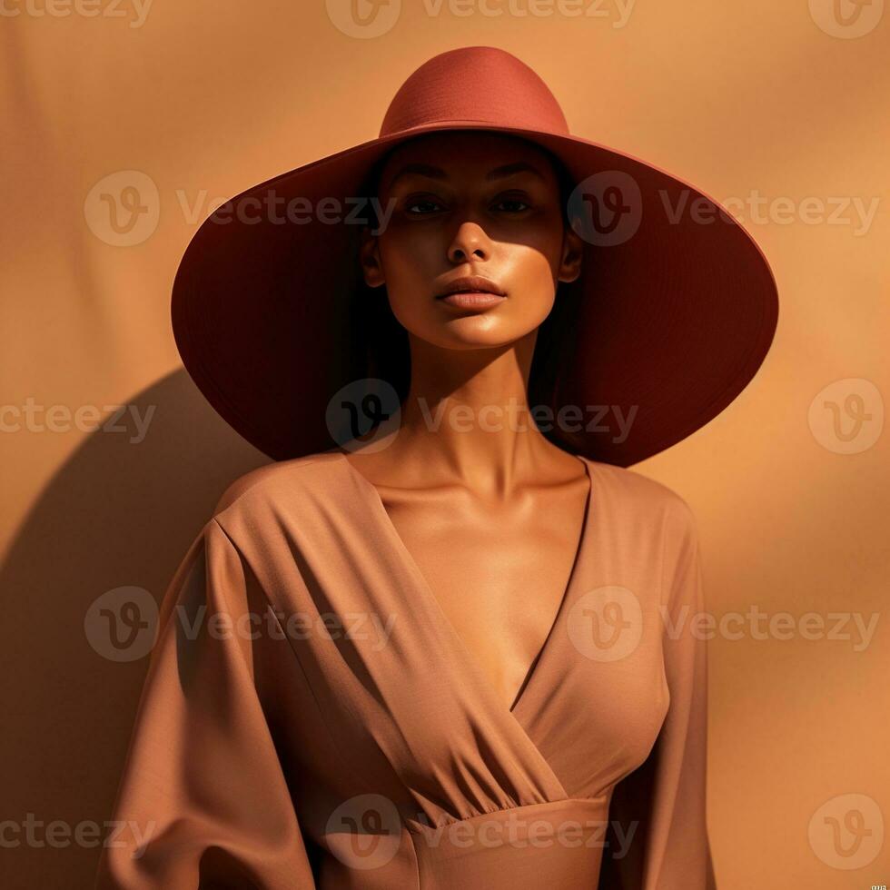 Illustration of a fashion portrait AI Generated photo