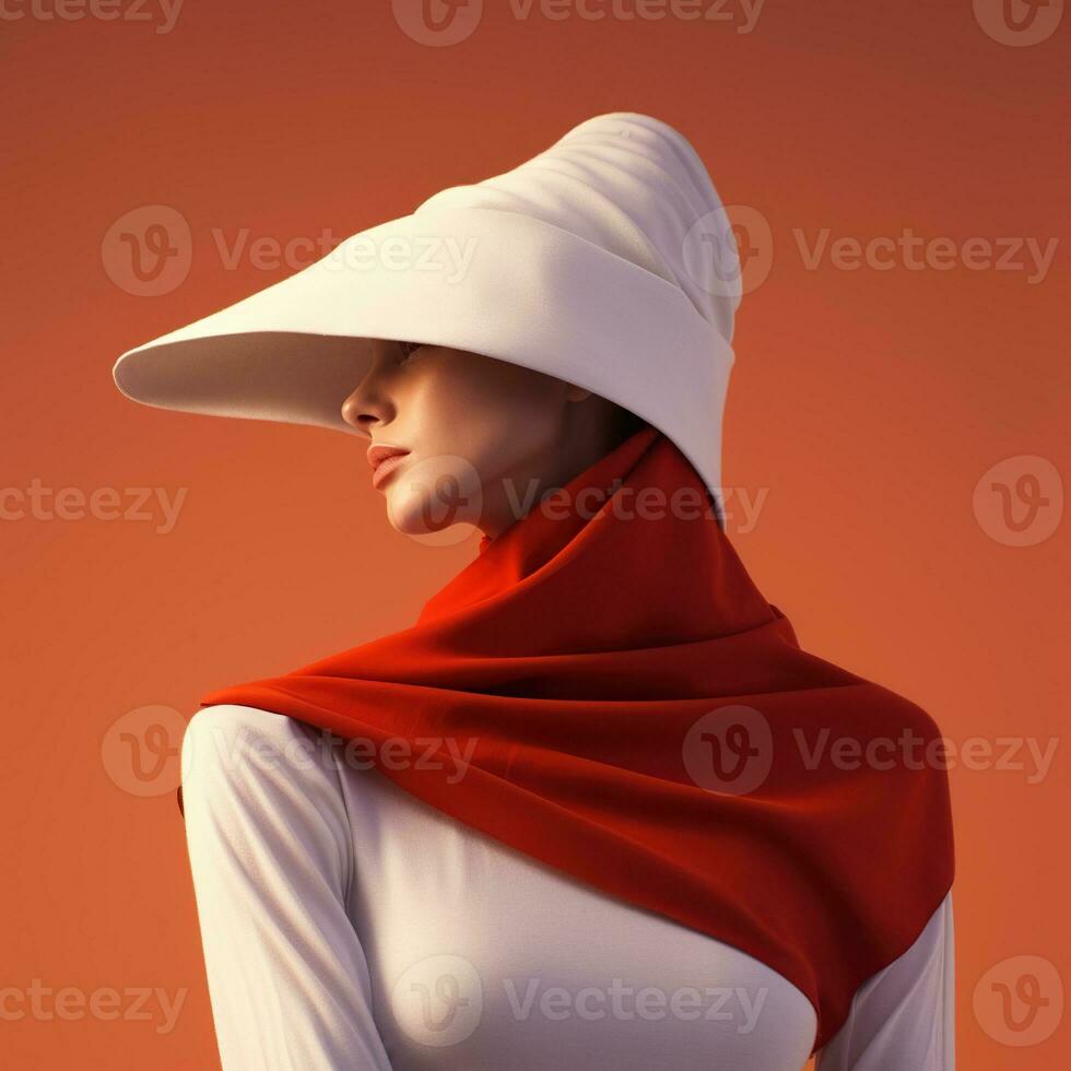 Illustration of a fashion portrait AI Generated photo