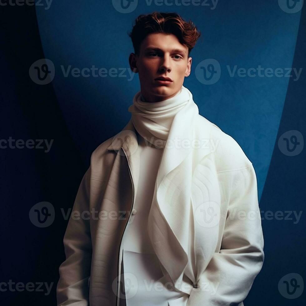 Illustration of a fashion portrait,  AI Generated photo