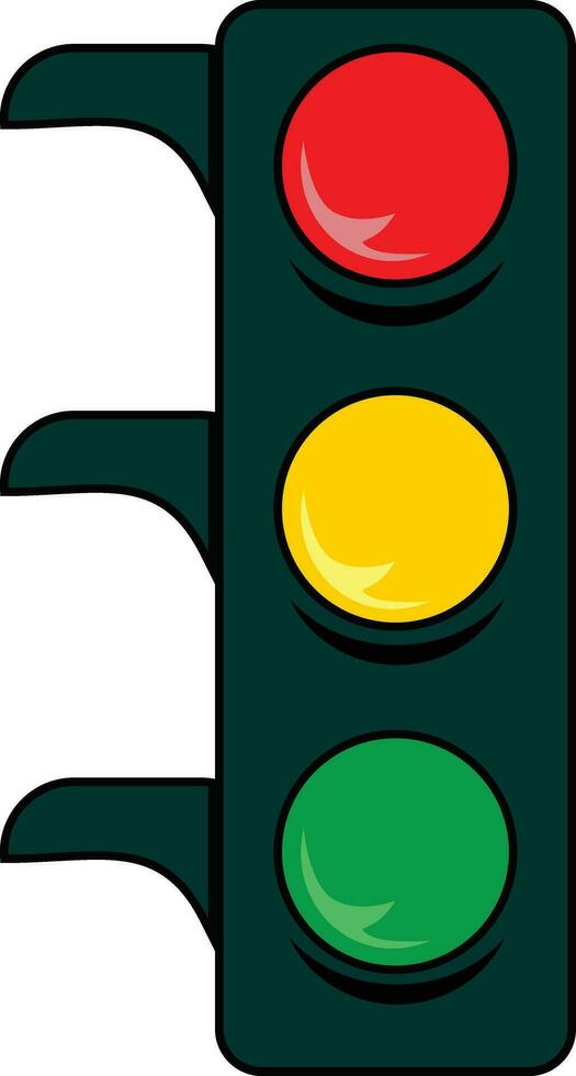 Set of traffic light vector illustrations