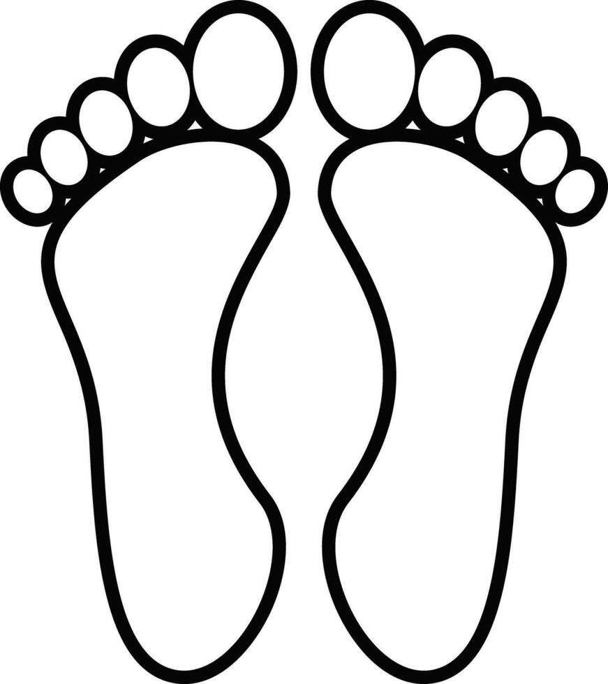 Set of Footprint vector illustrations