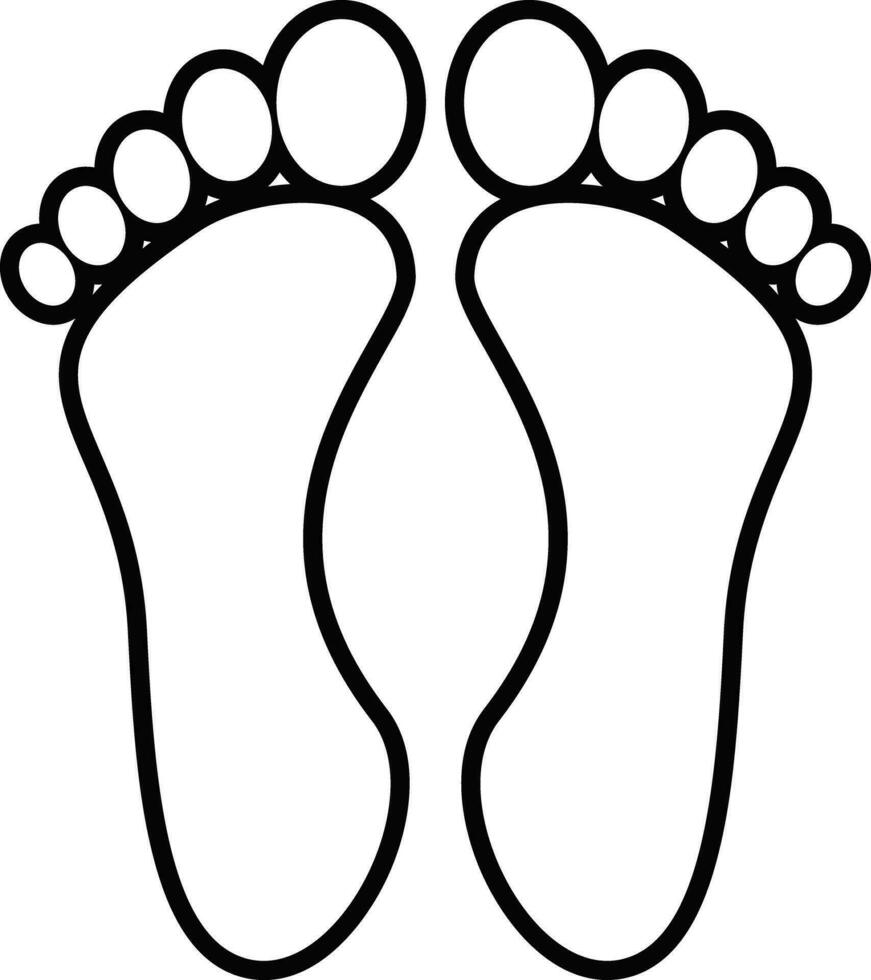 Set of Footprint vector illustrations