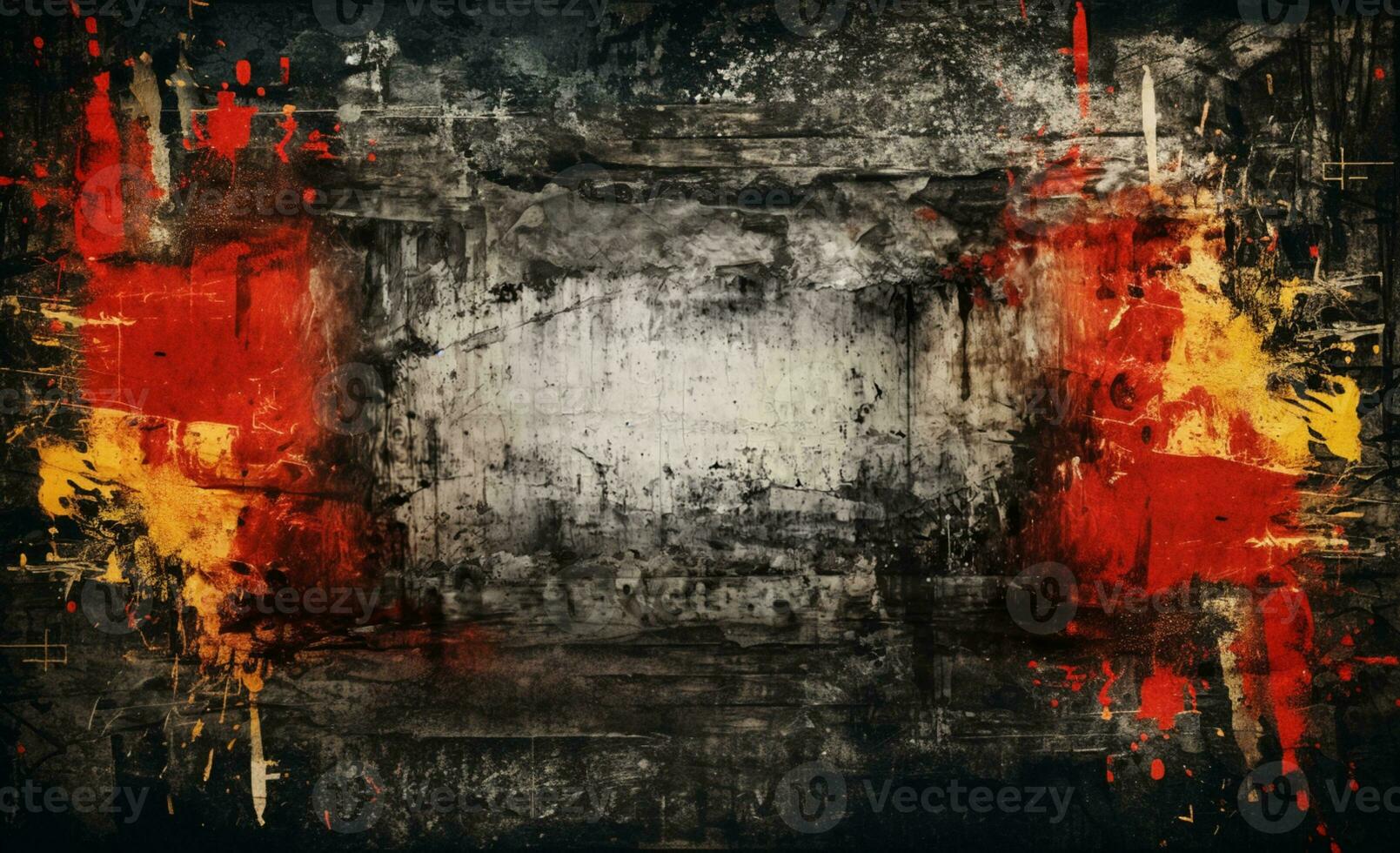grunge wall texture background. Metropolis Grunge - Background Texture with Vibrant Red, Yellow, Gray and Rust Colors. Grunge hardness - abstract background with rough structure. generative AI, photo