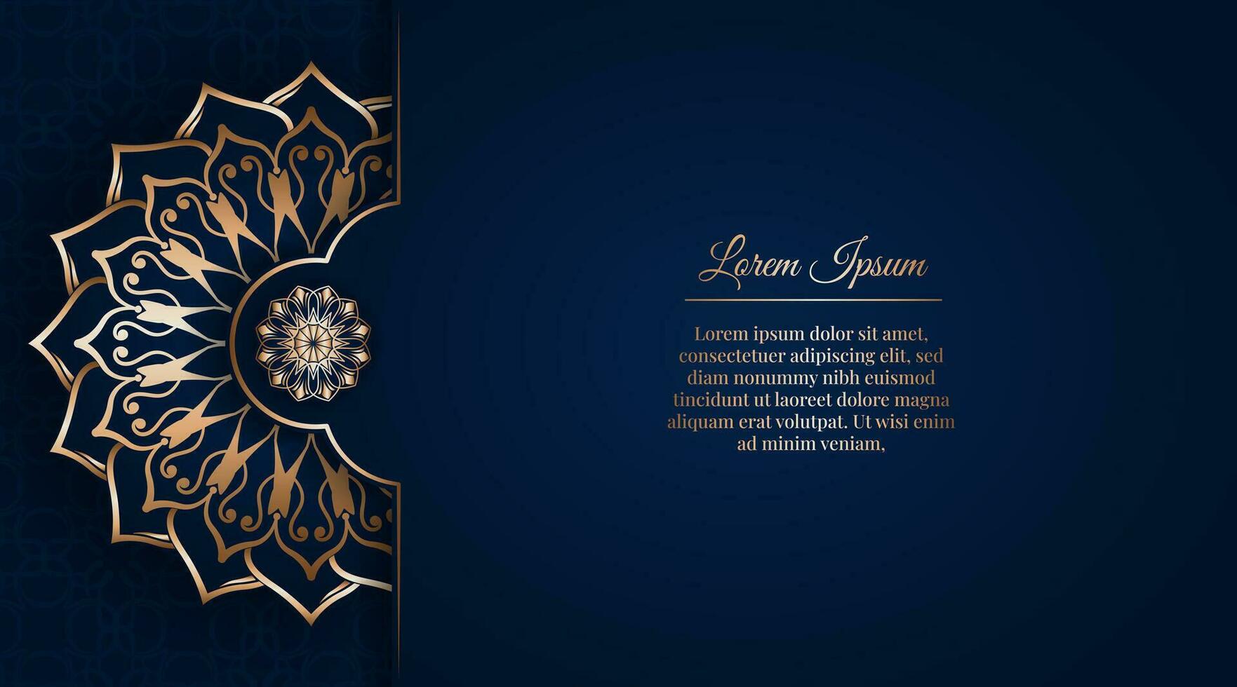 Luxury background with golden mandala ornament vector