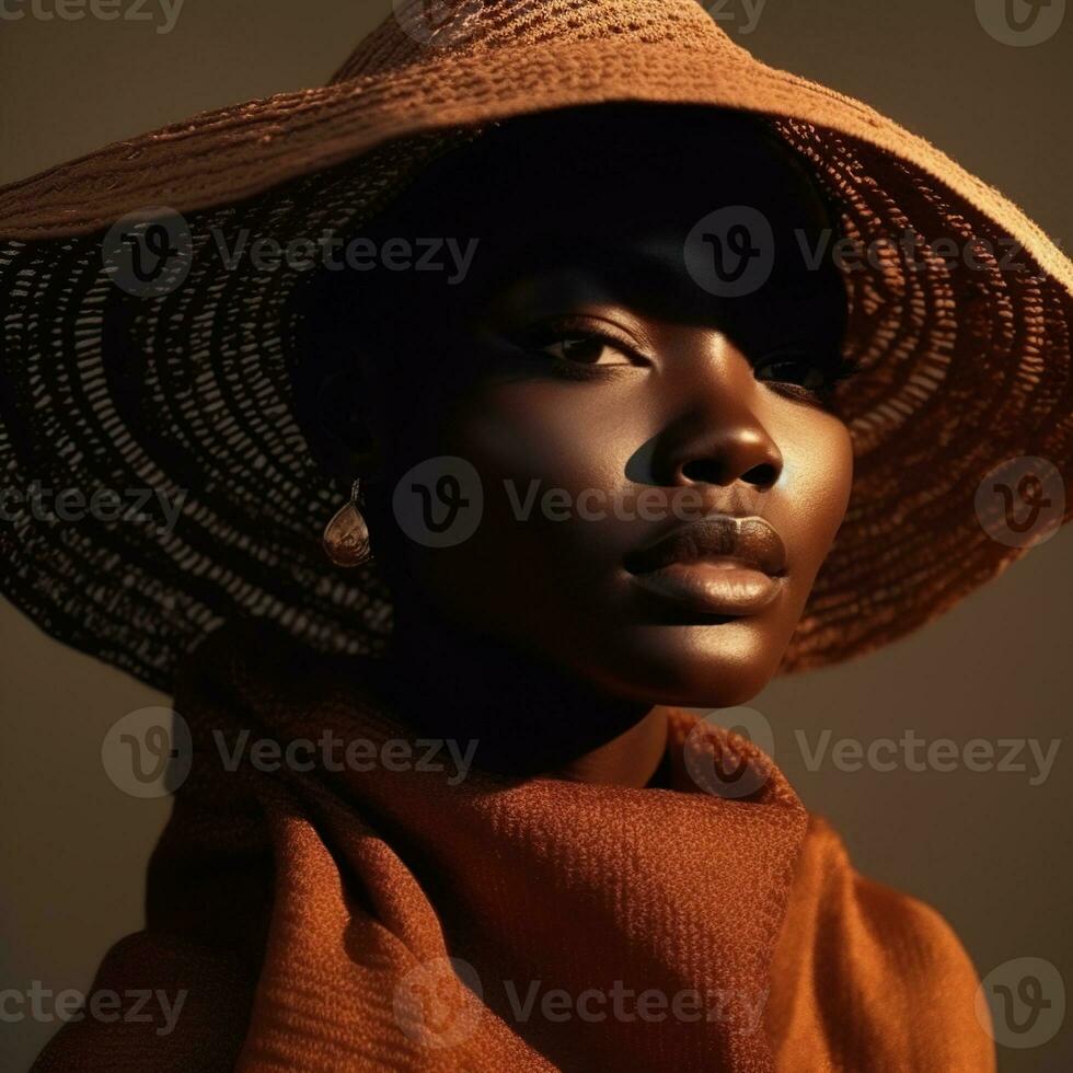 Illustration of a fashion portrait AI Generated photo