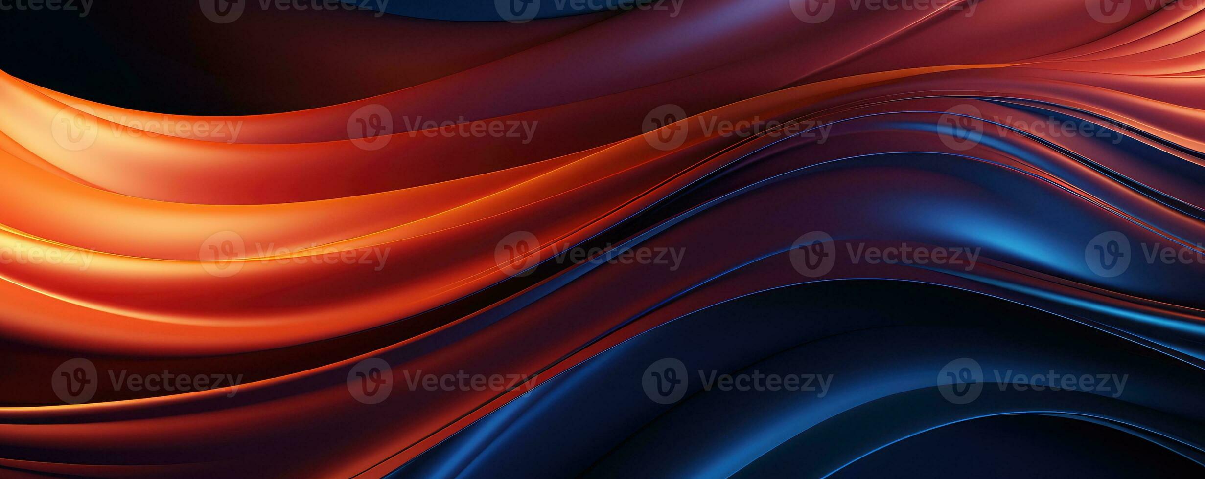 dark blue orange gradient metal liquid texture . AI Generated photo