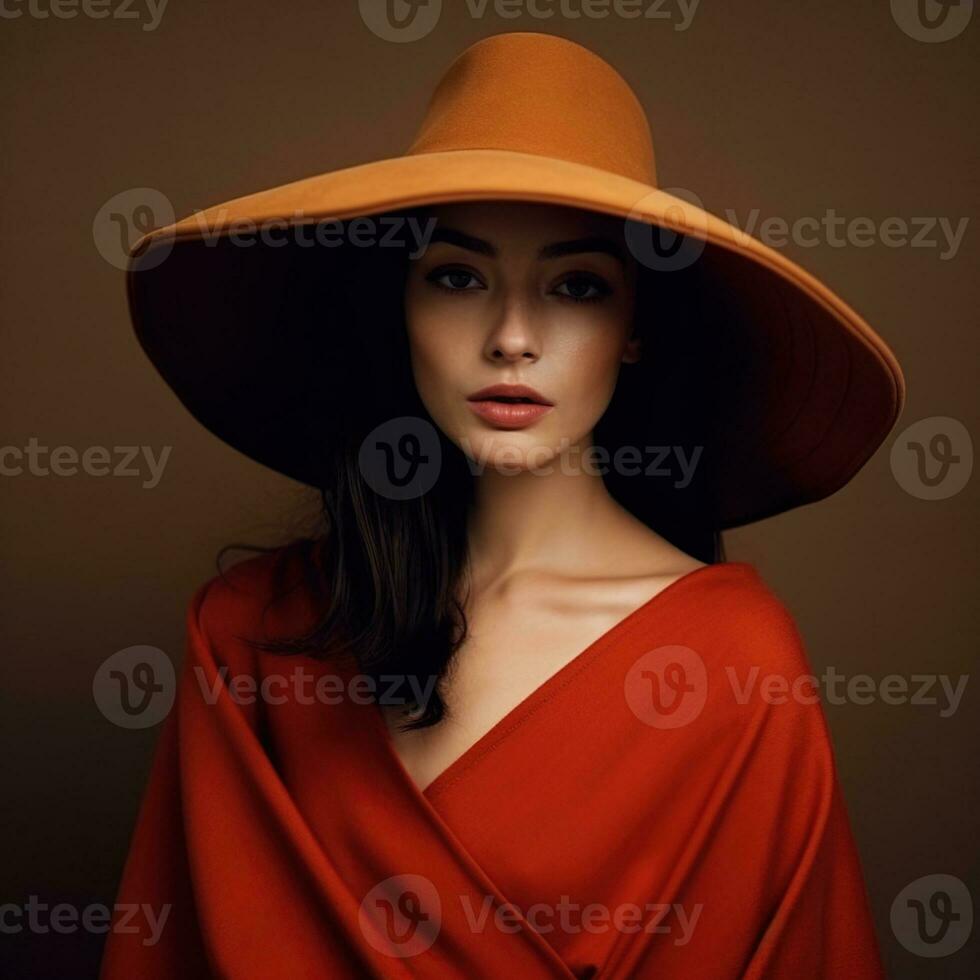 Illustration of a fashion portrait AI Generated photo