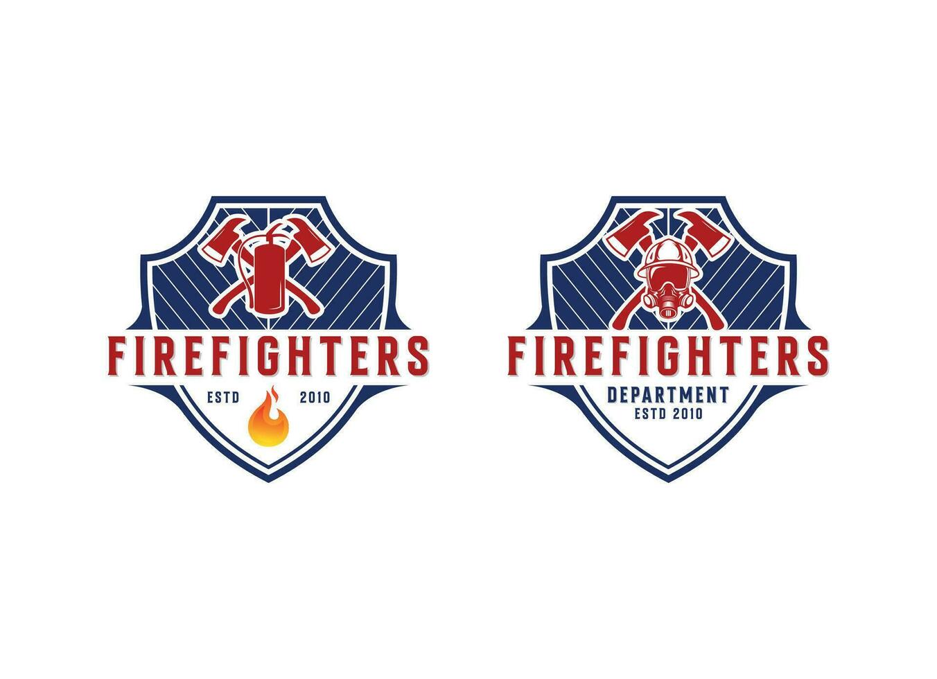 bombero emblema logo diseño. en un clásico concepto vector