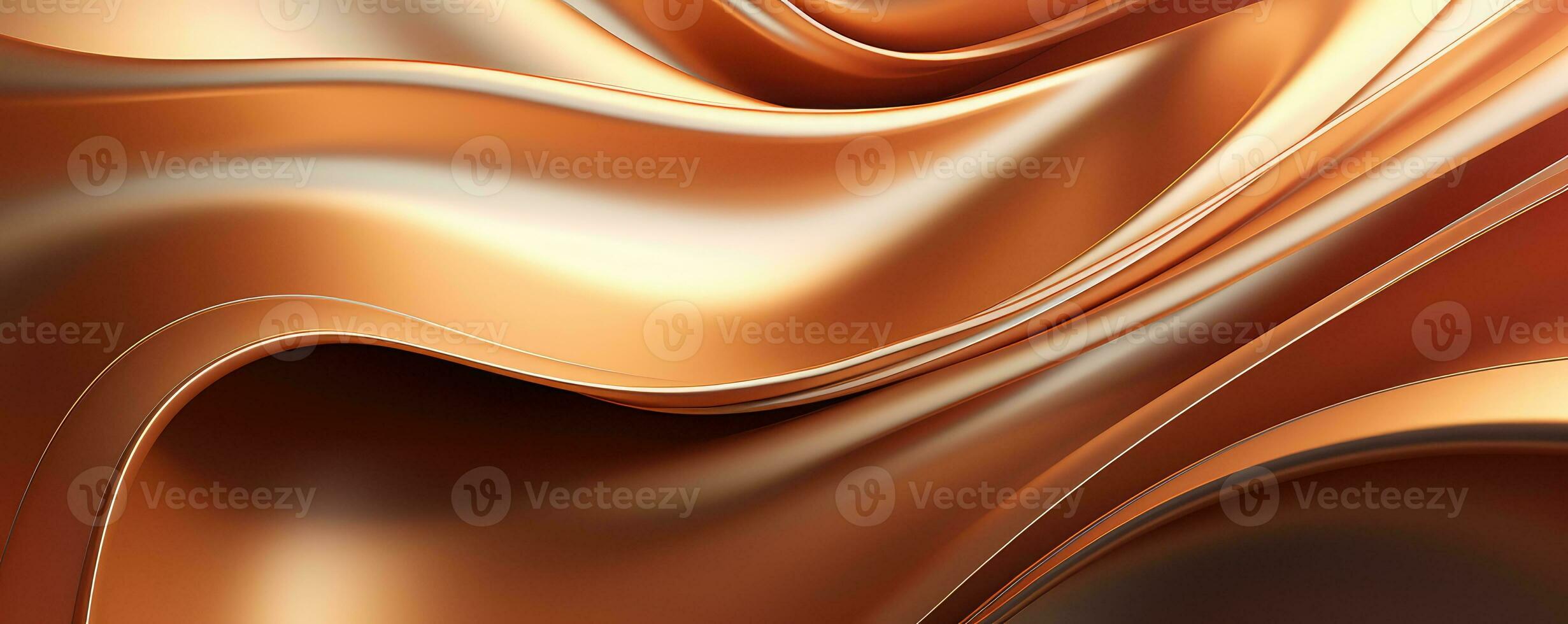 golden metal background with smooth lines . AI Generated photo