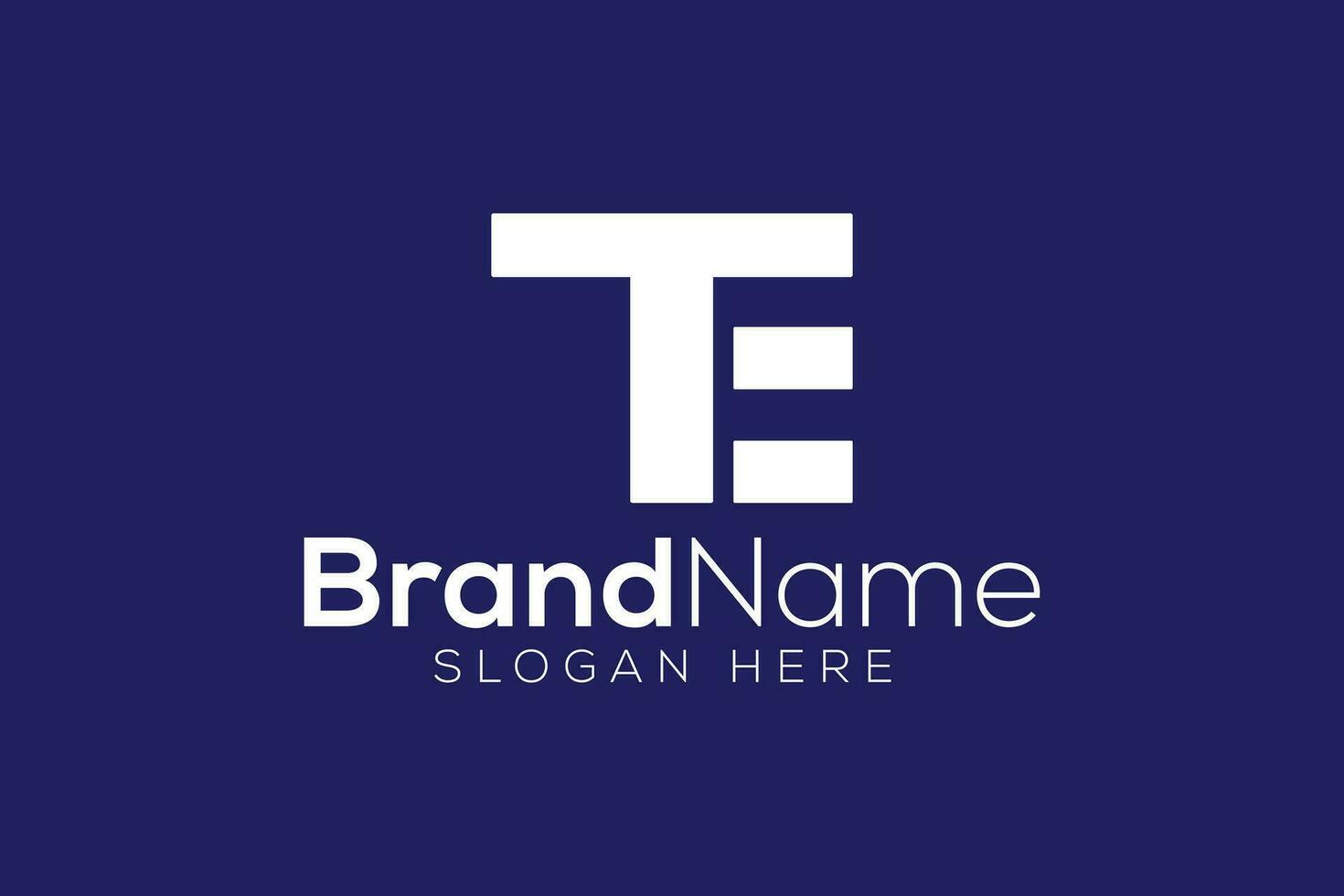 Minimal and Professional letter T E vector logo design