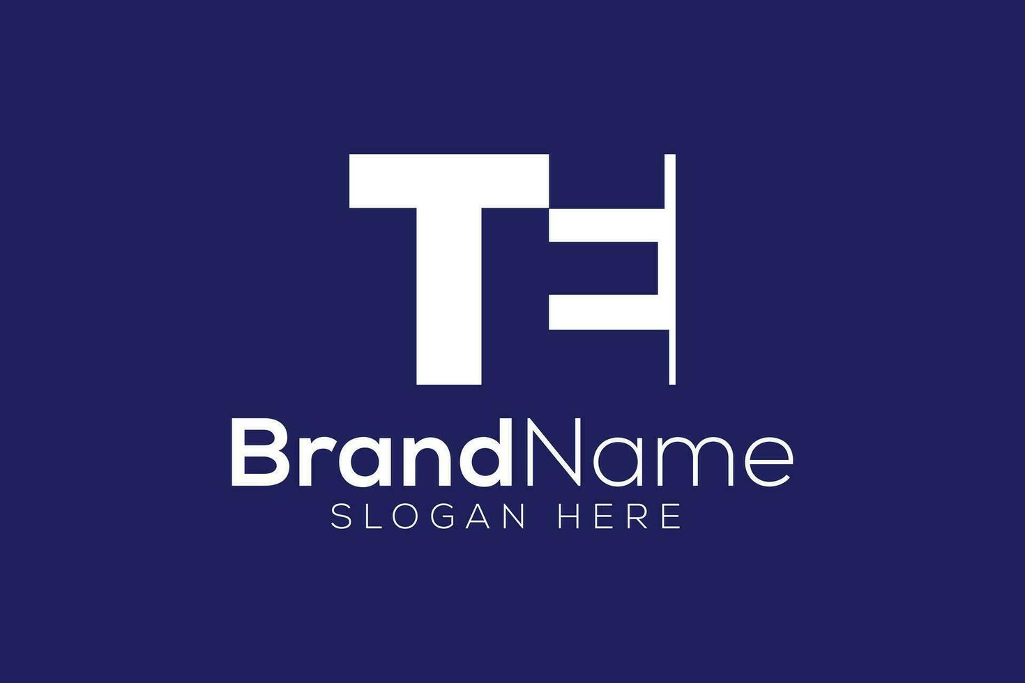 Minimal and Professional letter T E vector logo design