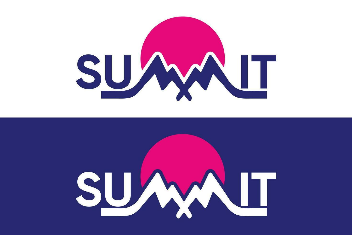 Minimal and Professional letter summit vector logo design