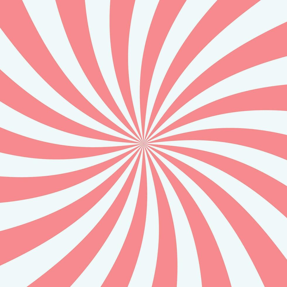 Pink rays background candy lollipop. Abstract pattern of swirling rays explosion. Vector backdrop