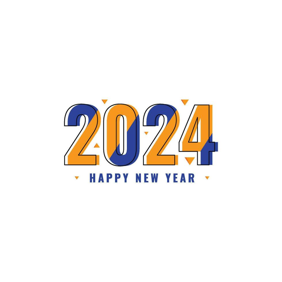 2024 New Year Celebration Design vector