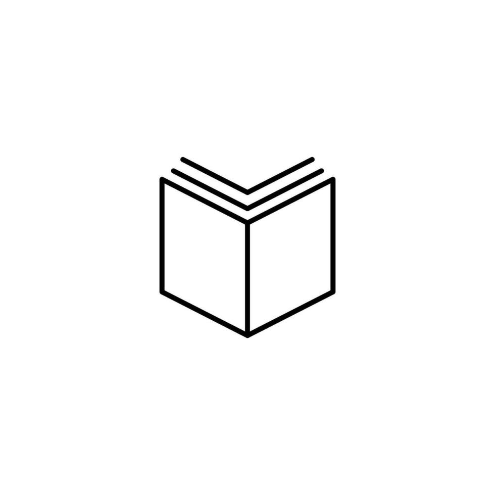 libro como conocimiento sencillo contorno signo. Perfecto para web sitios, libros, historias, tiendas editable carrera en minimalista contorno estilo vector