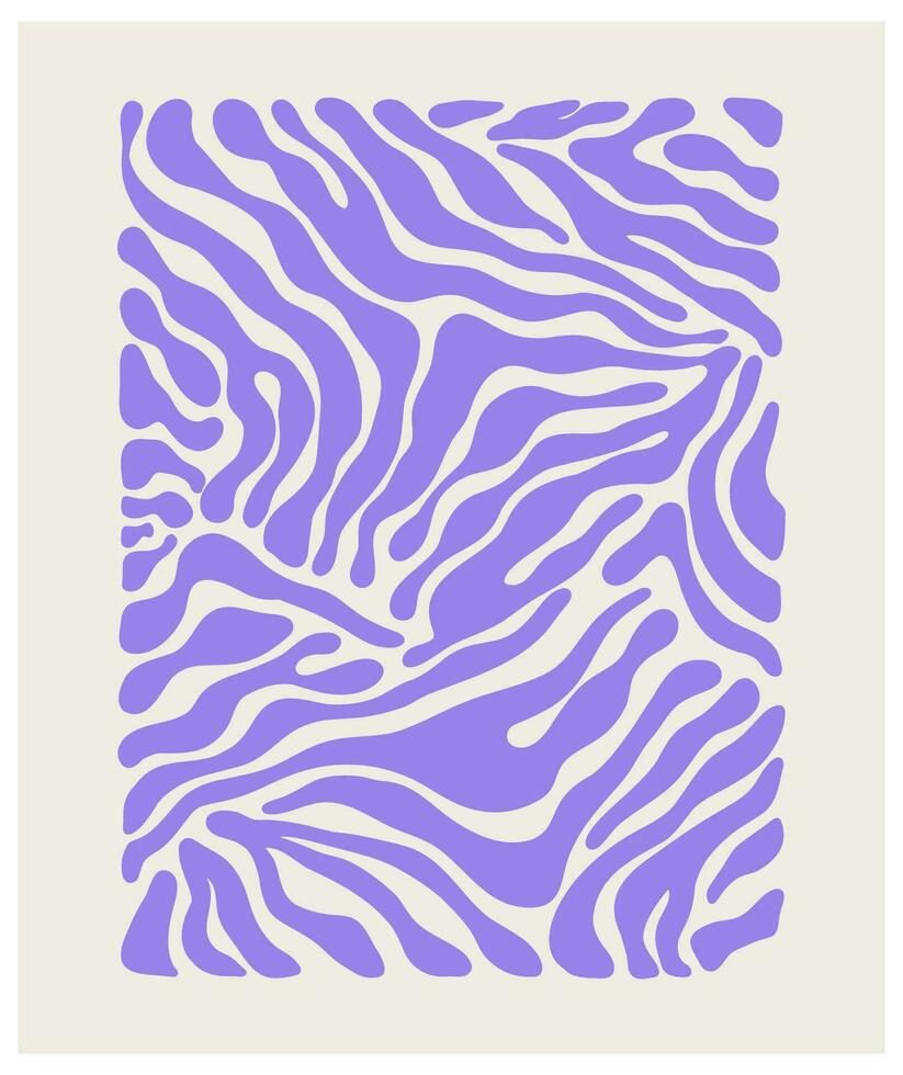 brutalista resumen Violeta y2k póster y rejillas brutal contemporáneo figura estrella oval espiral flor y otro primitivo elementos. suizo diseño estético. Bauhaus memphis diseño. vector